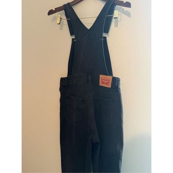 Levi’s Women Overall Bibs Black Size 26 Side Zipper - Picture 1 of 11